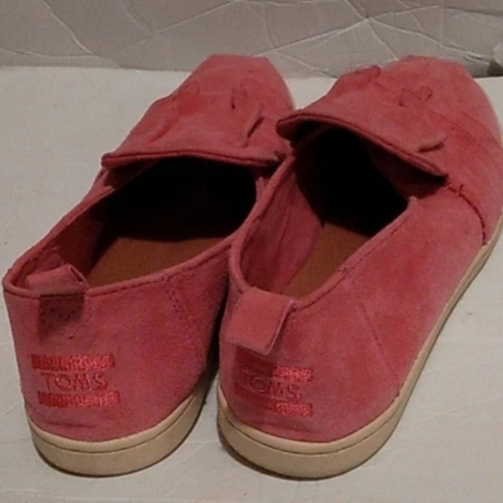 Toms Pink Canvas Flats with Rubber Sole